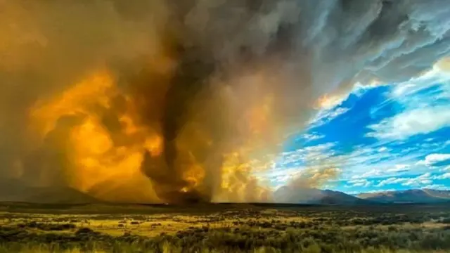 তাপমাত্রা বৃদ্ধির সঙ্গে সঙ্গে ক্যালিফোর্নিয়ায় শনিবার 'ফায়ারনাডো' দেখা গেছে