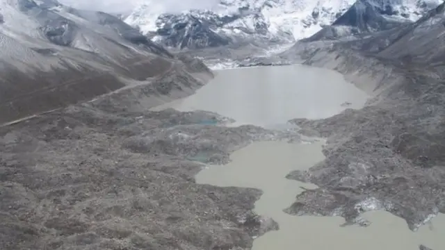 ग्लेशियर से बने तालाब