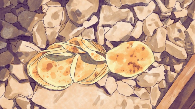 રેલે પર રોટલીની તસવીર