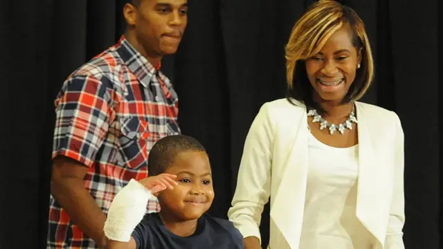 Zion Harvey y su madre Pattie Ray