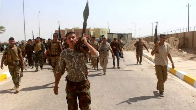 نیروهای ارتش عراق در شهر رمادی