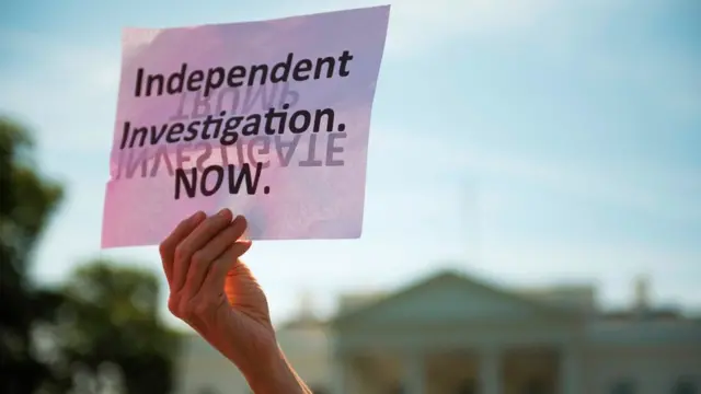 Protesta frente a la Casa Blanca