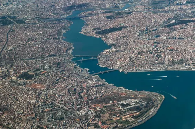 Haliç'in havadan görüntüsü 