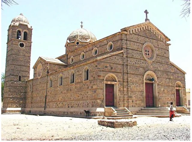 ብሚስዮን ላዛሪስት ዝተሃንጸ፡ ኣብ ኣኽሩር (ጥቓ ሰገነይቲ) ዝርከብ ቤተ-ክርስትያን ካቶሊክ