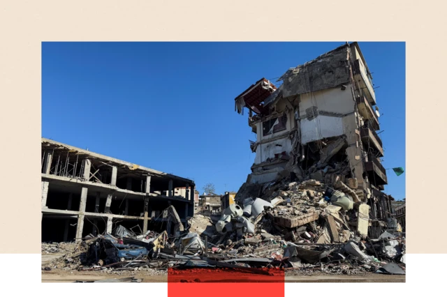 Hoton wani gini da aka lalata a kudancin Lebanon