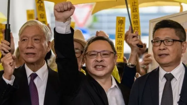 Chu Yiu-ming, Benny Tai and Chan Kin-man (left to right) had called for civil disobedience