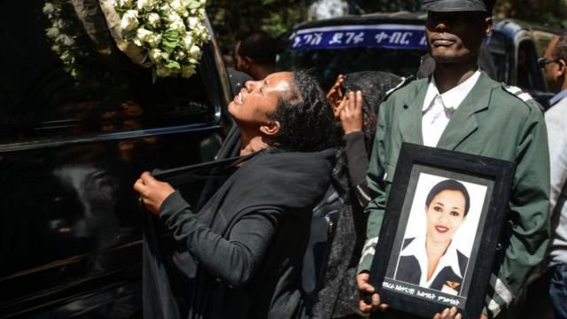 Mourners attend a mass funeral for victims of the crashed Ethiopian Airlines flight
