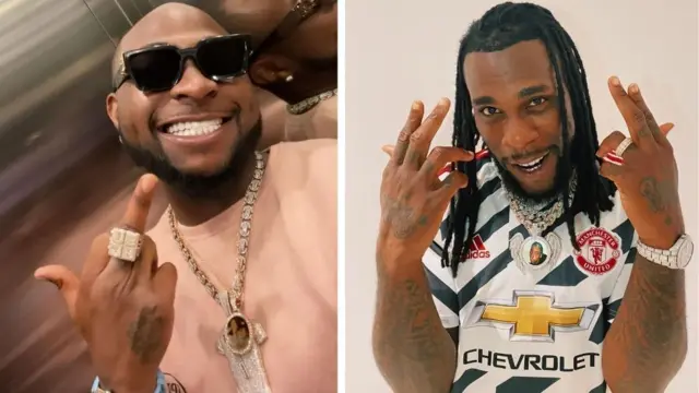 Nigerian artiste Davido and Burna Boy