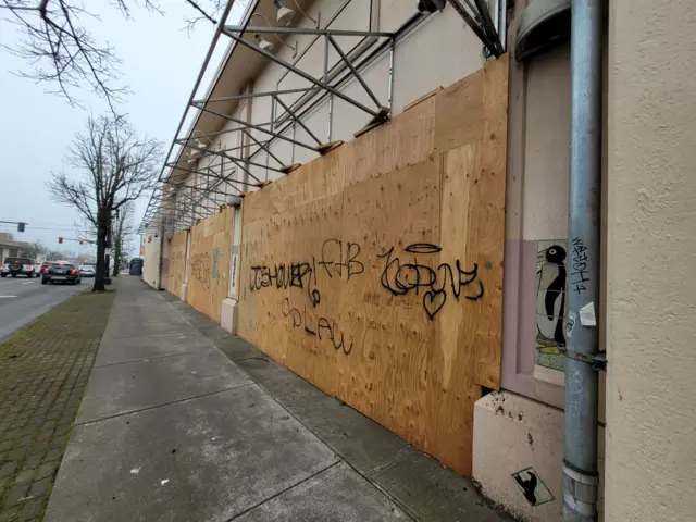Estación de policía de Portland el 12 de febrero de 2022