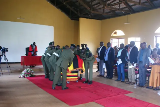 Pictures from Cheptegei burial activities