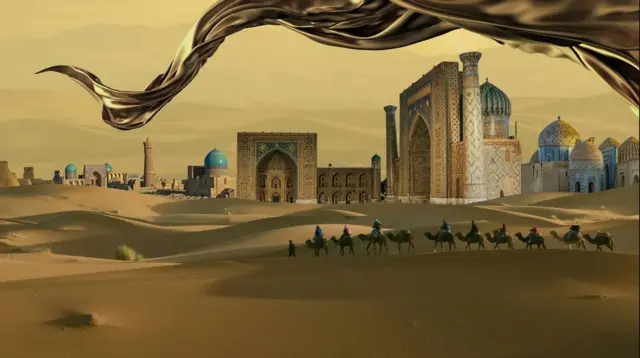 سلک روڈ سمرقند کا اشتہار