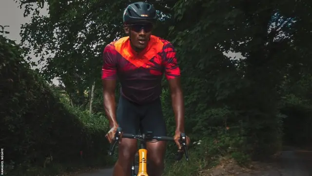 Le champion sénégalais de triathlon Hamadel Ndiaye