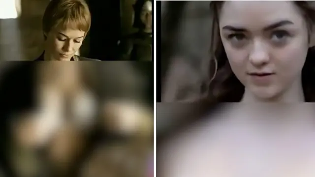 Game of Thrones yıldızları Lena Headey ve Maisie Williams'ın bel üstü üzerlerini çıkardıkları flu fotoğrafları