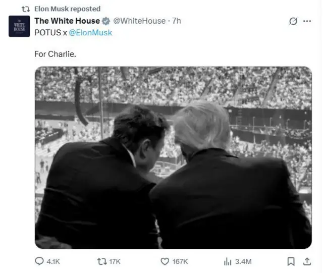 হোয়াইট হাউজের পোস্ট করা ছবি রিপোস্ট করেছেন ইলন মাস্ক