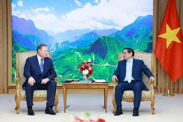Thủ tướng Việt Nam Phạm Minh Chính gặp gỡ ông Sergey Ivanovich Kudryashov, Tổng giám đốc Công ty Dầu khí Zarubezhneft của Nga