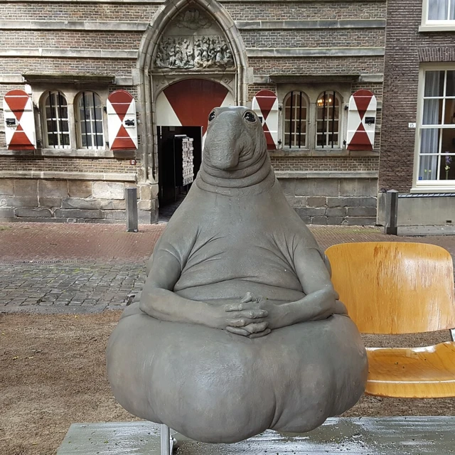 Tên gọi "zhdun" xuất phát từ tác phẩm của nghệ sĩ Hà Lan Margriet van Breevoort, miêu tả một sinh vật đầu voi, không có chân, ngồi chờ trước cửa phòng khám bệnh