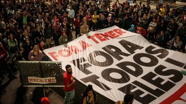 Manifestação anti-Temer na avenida Paulista