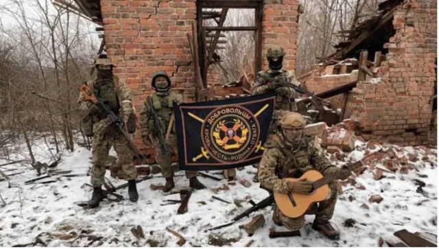 Photo de combattants du groupe Wagner