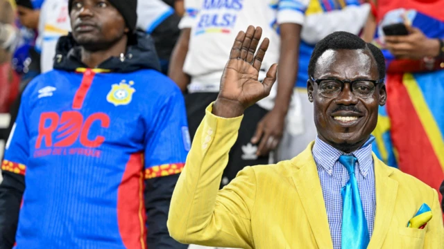DR Congo superfan iconic muse during football games in Morocco