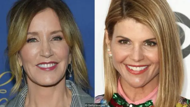 Les actrices Felicity Huffman de la série Desperate Housewives et Lori Loughlin de la série La fête à la maison