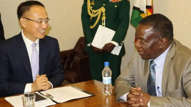 姆南加古瓦就任总统后,首先会见的外国政府特使即是中国政府迅速派出的特使陈晓东。