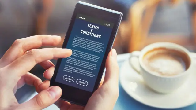 Condiciones y términos de una web
