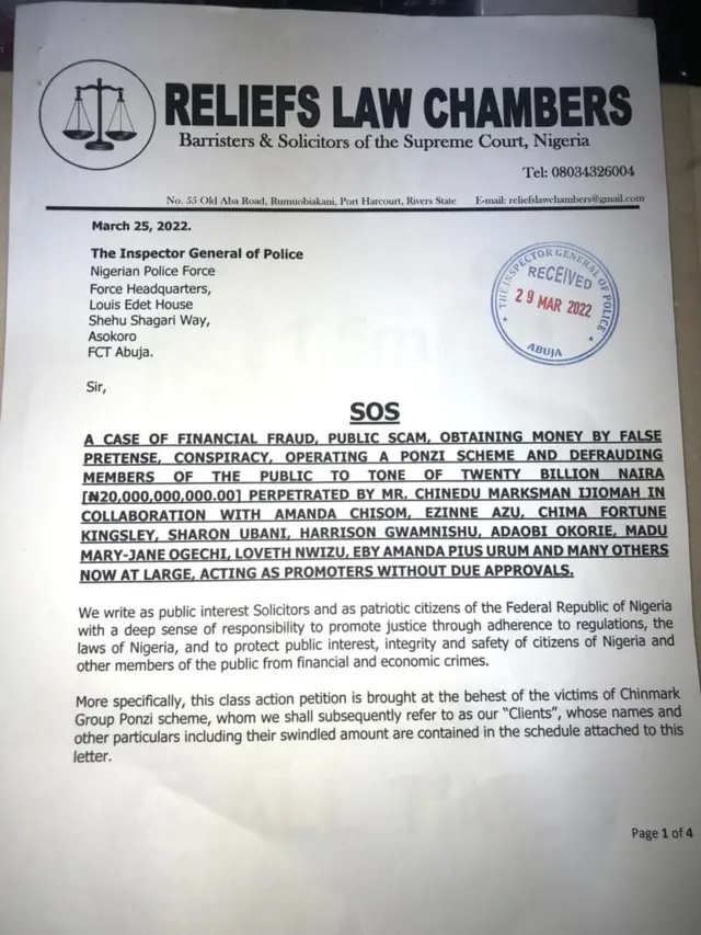 Akwụkwọ mkpesa Chinmark