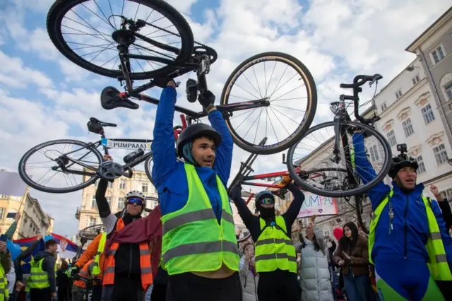 studenti, studenti biciklisti