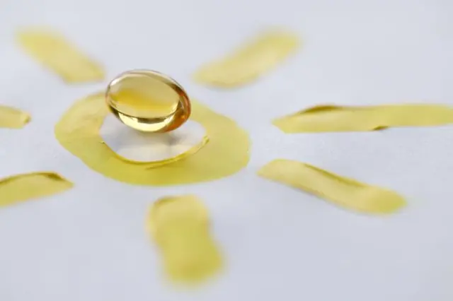 Vitamine D sous forme de gélule.