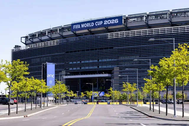 Vue générale du MetLife Stadium avant la Coupe du Monde 2026 au New Jersey Stadium, le 1er mai 2026 à East Rutherford, dans le New Jersey. 