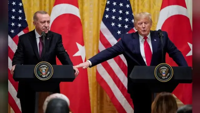 Madaxweyne Turkiga Recep Tayyip Erdogan iyo Madaxweyneha Mareykanka Donald Trump