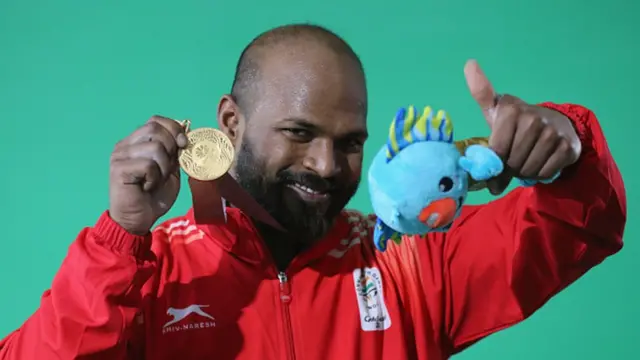 ભારતના વેઇટ લિફ્ટર સતિષ કુમારની તસવીર