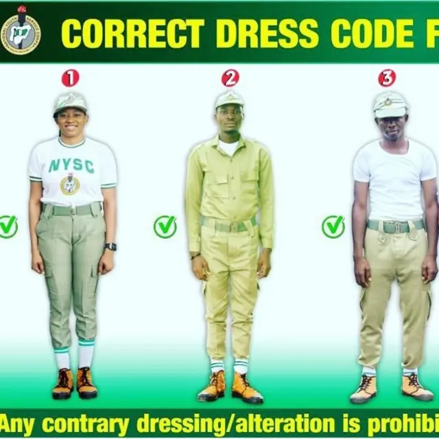 Official NYSC dress code