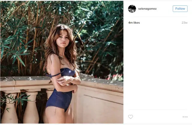 Picha ya pili kwa kupendwa sana na watu ni hii ya Gomez ambayo ilipendwa na watu 4 milioni