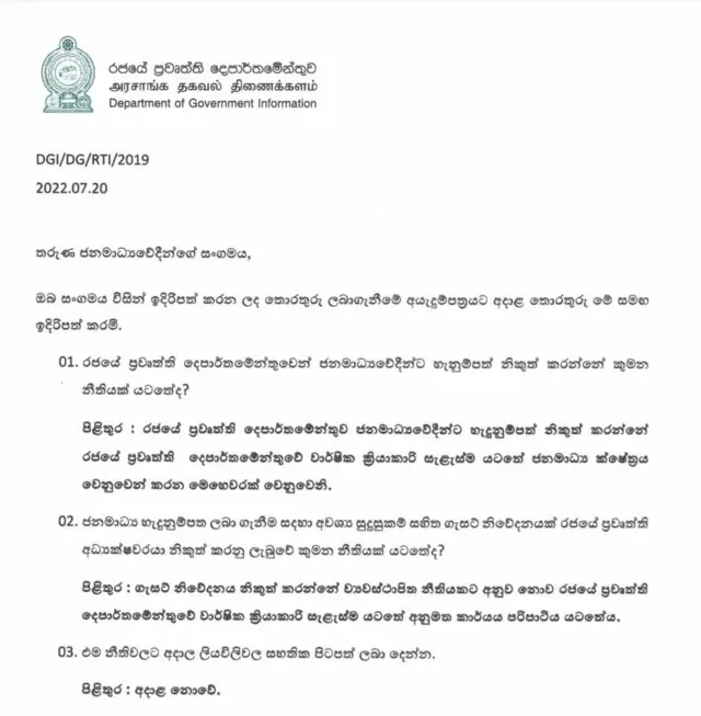 Department of Government Information