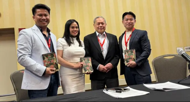 Christina Võ và cha, ông Nghĩa M. Võ, cùng tham gia hội thảo về Chiến tranh Việt Nam tại Đại học Texas Tech vào tháng 4/2025