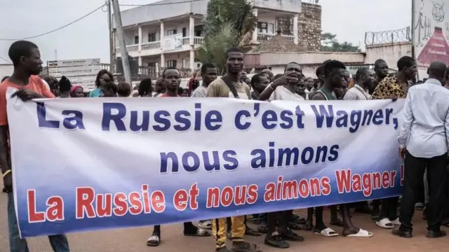 تظاهرات طرفداری از روسیه جمهوری آفریقای مرکزی