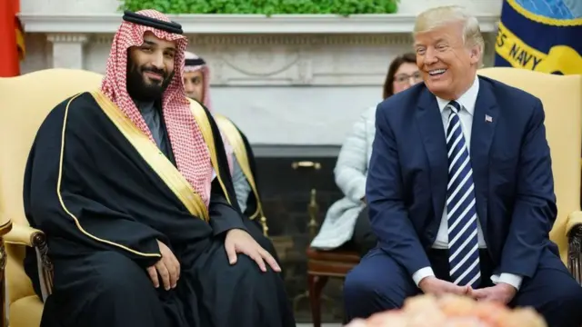 محمد بن سلمان مع ترامب