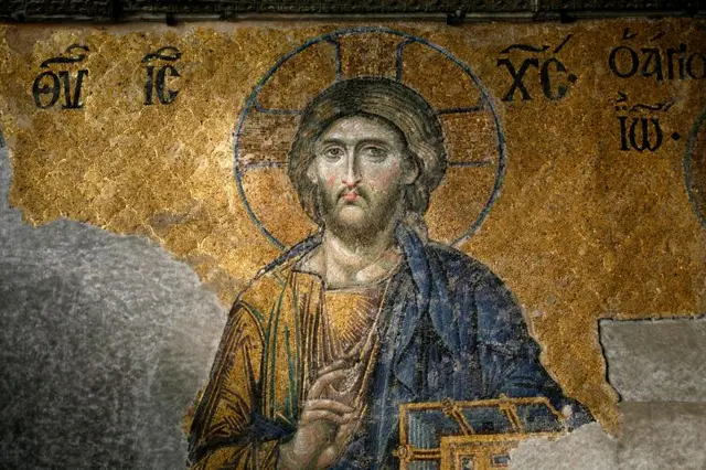 Aya Sofya'daki İsa mosaiği 
