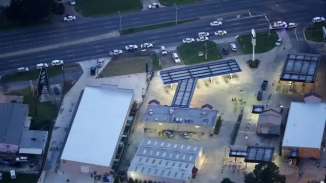 Imagen aérea del lugar del tiroteo