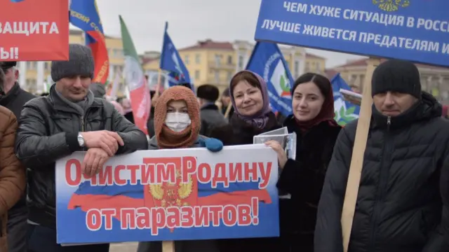Митинг в поддержку Рамзана Кадырова в Грозном
