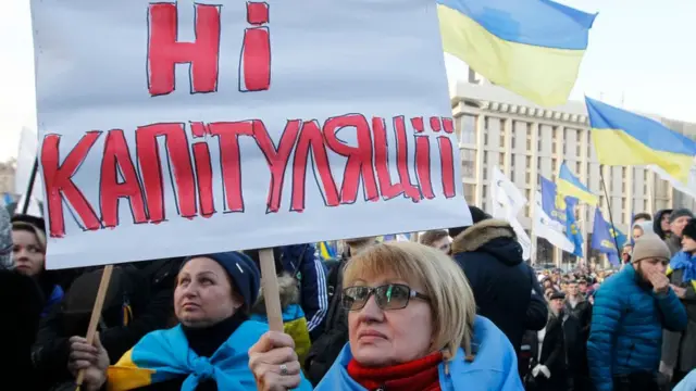 Kiyevdə etirazçılar