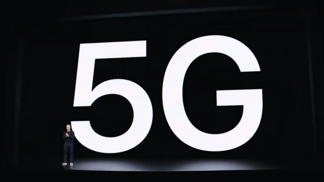 Буквы 5G на экране