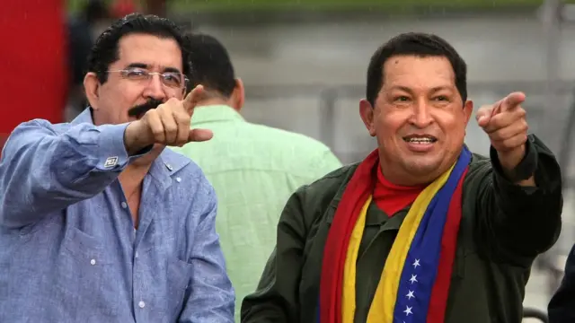 Manuel Zelaya y Hugo Chávez