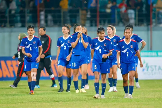 खेलपछि नेपाली खेलाडीहरू