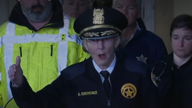 બૉર્બન સ્ટ્રીટમાં હુમલો થયા પછી તહેનાત સુરક્ષાકર્મી