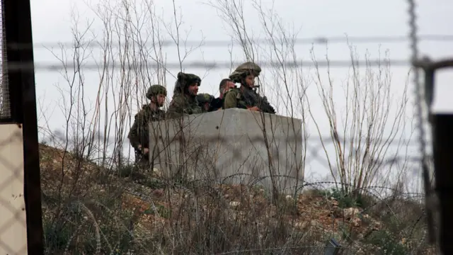 Puesto de observación militar israelí en la frontera con Líbano