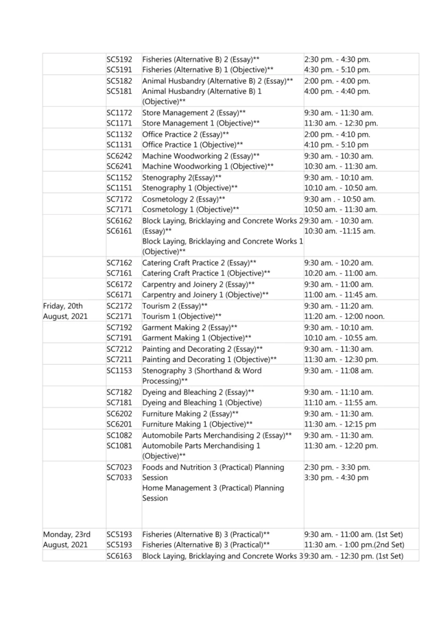 WAEC Timetable: WAEC announce 2021 WASSCE to start August 16, demand NIN registration [Full Waec Timetable]