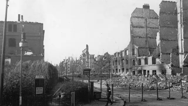 Перекрытая улица в Гамбурге