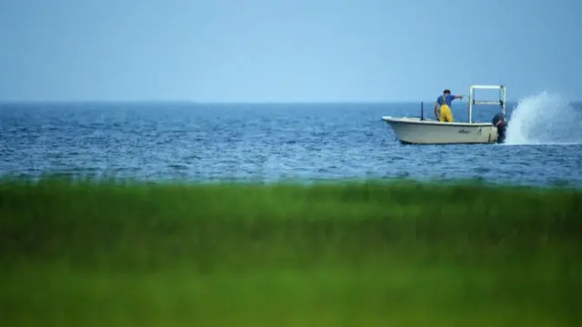 Un barco en la isla de Ocracoke.